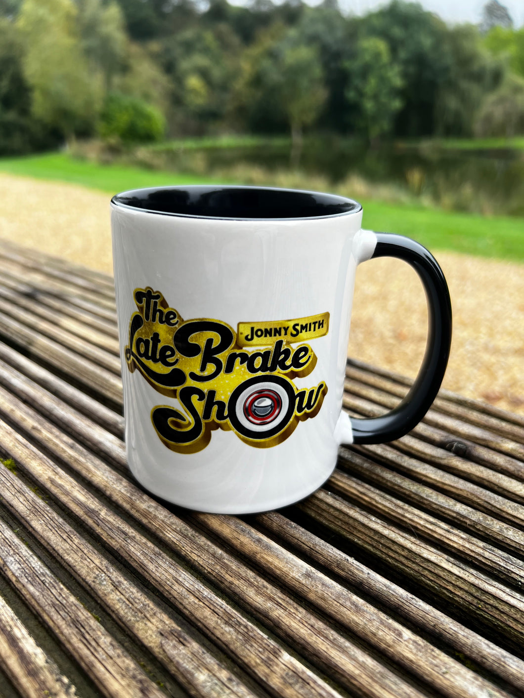 The Late Brake Show Full Logo Mug