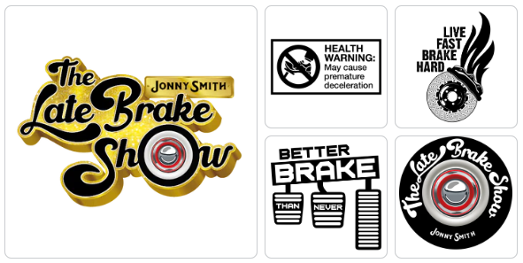 5 x 'Original' Late Brake Show Die-cut Sticker Pack