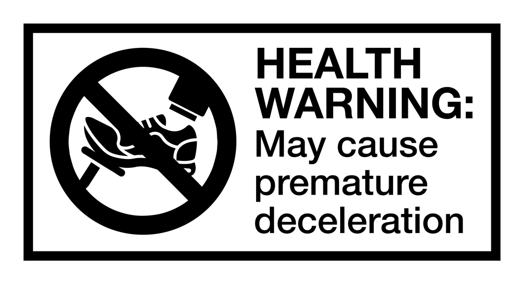 TLBS Health Warning Die-cut Sticker, 120mm wide